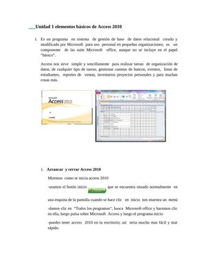 elementos básicos de Access
