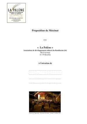 Dossier Mécénat - La Palène