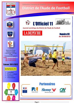 Journal Officiel n°3 du 30 août 2012