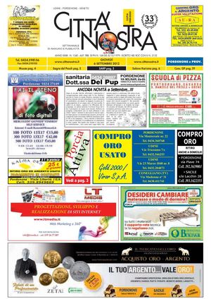 Città Nostra Pordenone del 06.09.2012 n. 1340