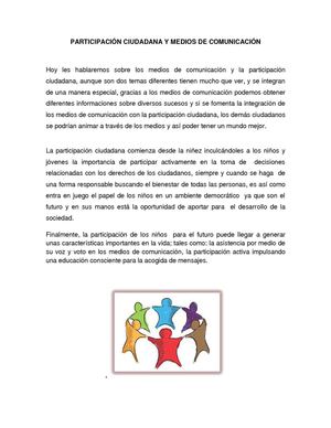 PARTICIPACIÓN CIUDADANA Y MEDIOS DE COMUNICACIÓN