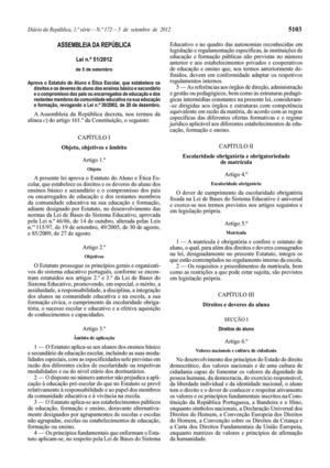 Estatuto do Aluno e Etica Escolar