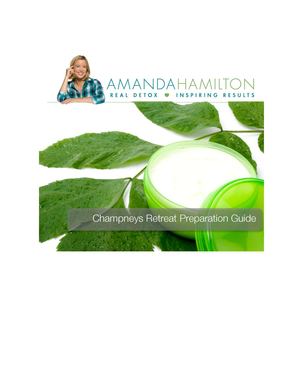 Amanda Hamilton Total Detox and Weight Loss Retreat at Champneys