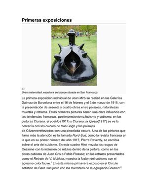 Un poco más sobre Joan Miró: el sentido de sus obras y sus materiales