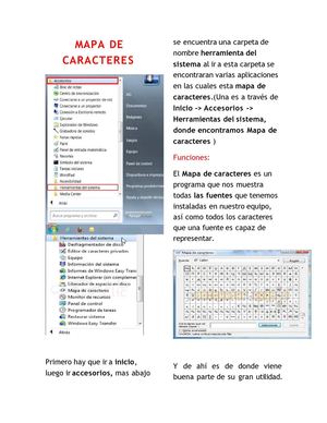 mapa de caracteres