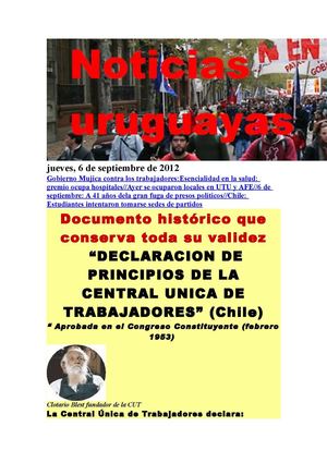 Noticias Uruguayas jueves 6 de setiembre del 2012