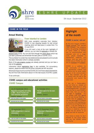 ESHRE Update September 2012