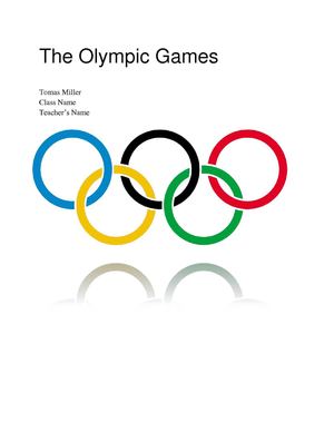 Tomas Miller Olympic essay