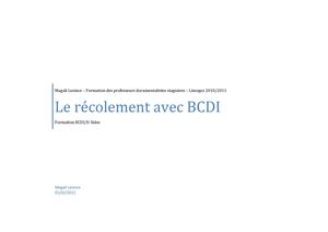 L'inventaire du CDI avec BCDI