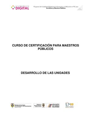Contenidos curso de capacitación para maestros