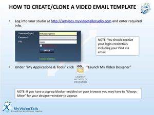 How to create a MyVideoTalk VE Template