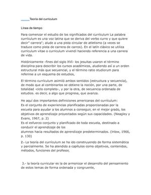 Teoria delcurrículum