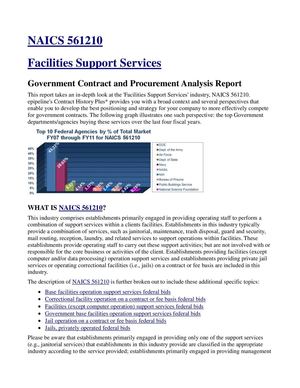 NAICS 561210 - Facilities Support Services