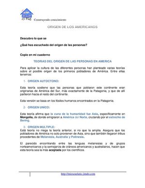 los primeros pobladores de america