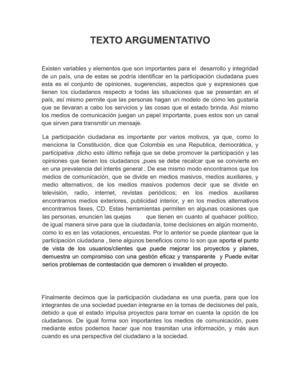 TEXTO ARGUMENTATIVO , CINDY KATHERINE SANTANA