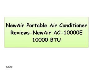 NewAir Portable Air Conditioner Reviews-NewAir AC-10000E 10000 BTU