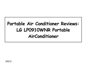 Portable Air Conditioner Reviews-LG LP0910WNR Portable AirConditioner