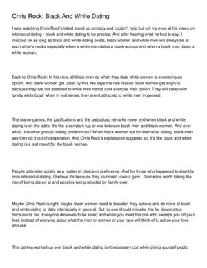 Chris Rock_ Black And White Dating