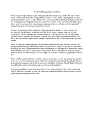 How To Find A Quality Tattoo Font Online