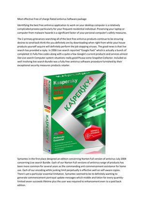 Most effective Free of charge Rated antivirus Software package