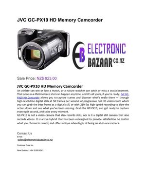 JVC GC-PX10 HD Memory Camcorder