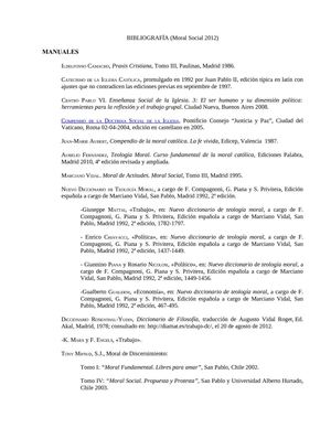 Bibliografía Moral Social 2012