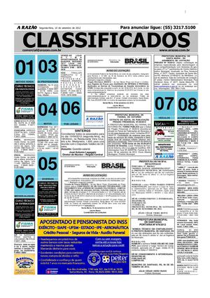 Calaméo - Classificados - Jornal A Razão Santa Maria - 10092012