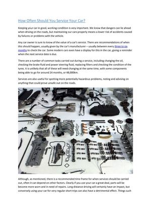 How Often Should You Service Your Car?