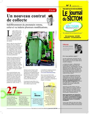 Numéro 02 du journal du SICTOM de Châteauneuf sur Loire