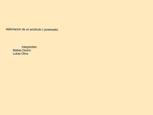 proceso elaboración powerade