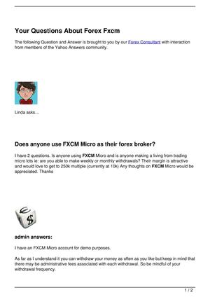 Your Questions About Forex Fxcm