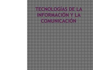 Tecnologias de la informacion y la comunicacion