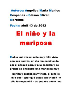 el niño y la mariposa