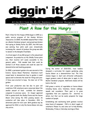 Plant a Row for the Hungry - Master Gardeners, Memphis, Tennessee