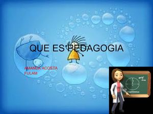 QUE ES PEDAGOGIA