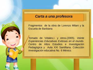 CARTA A UNA PROFESORA