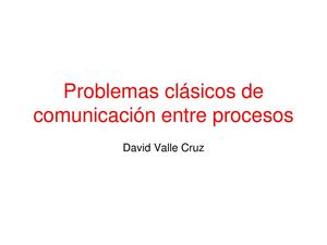 Problemas clásicos de comunicación entre procesos