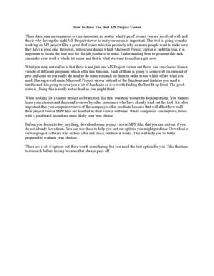 How To Find The Best MS Project Viewer