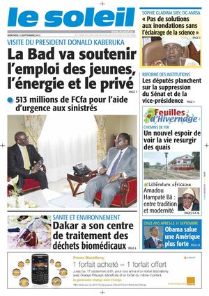 Edition du 12 septembre 2012