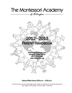 2012-13 Parent Handbook