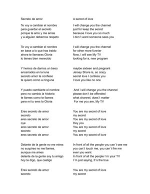 Lyrics, -A secret of love