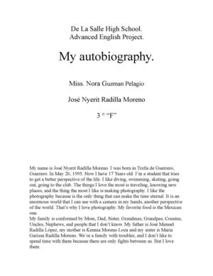 My autobiography image