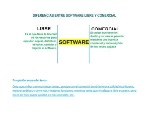 DIFERENCIAS ENTRE SOFTWARE LIBRE Y COMERCIAL