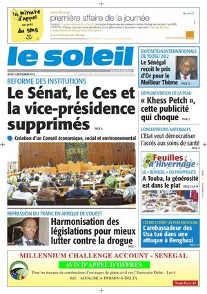 Edition du 13 septembre 2012