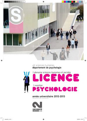 Livret présentation Licence psychologie 2012-2013