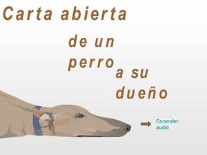 CARTA DE UN PERRO A SU  AMO