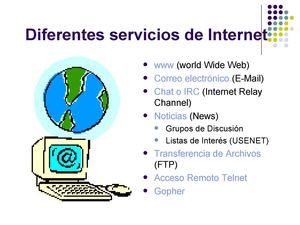 INTERNET Y SUS SERVICIOS