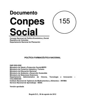 Politica Farmaceutica Nacional CONPES 155 de 2012