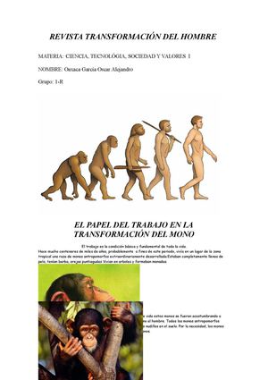 Tranformacion del Hombre en Mono