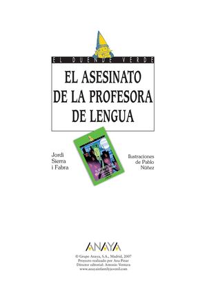 el asesinato de la profesora de lengua